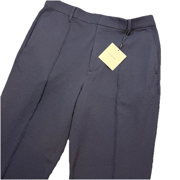 Calvin Klein Mens Blue Infinite Stretch Dress Pants 33x30 Textured Pointelle New - Picture 2 of 9